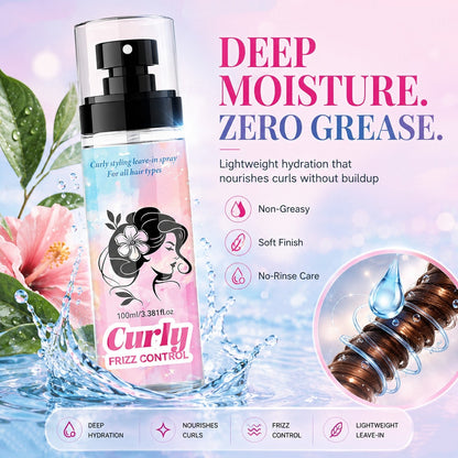Peach-Scented Curly & Setting Spray - Lightweight, Bouncy Hair & Long-Lasting Hold