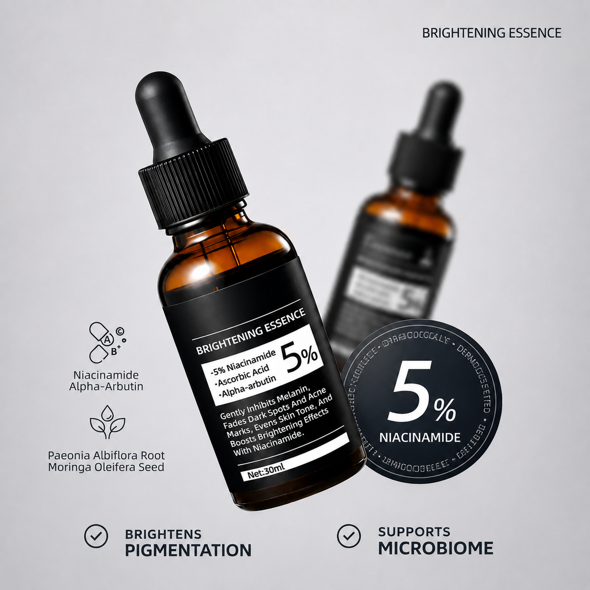 Last Day-Buy 1 Get 1 Free💙Niacinamide Brightening Essence, Reduces Acne Scars and Dark Spots, Whitening Serum