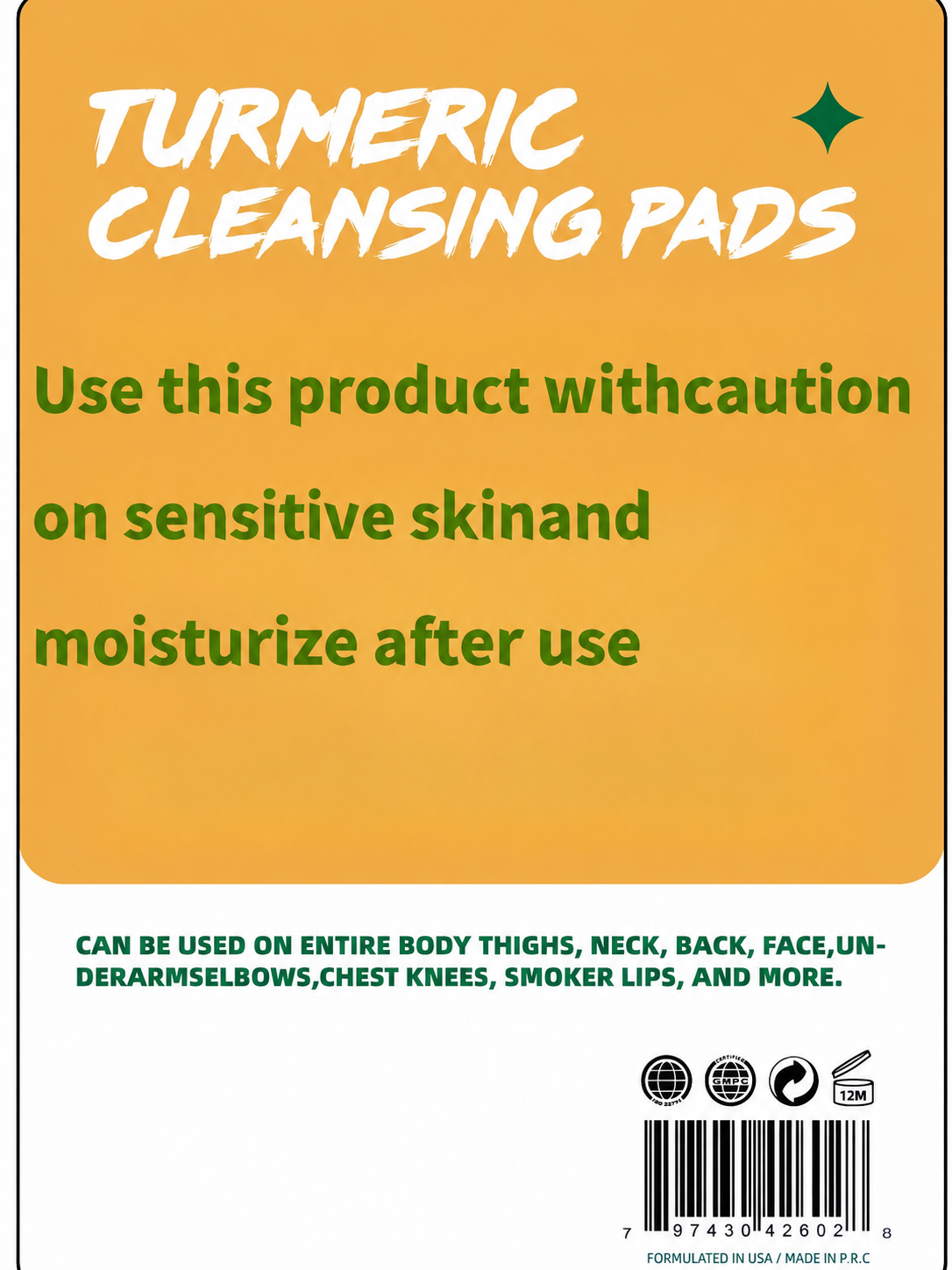 Turmeric Cleansing Exfoliating Pads Facial Cleansing Skincare, cleansing, skin care, Turmeric Comfort Cleanser Facial Wash