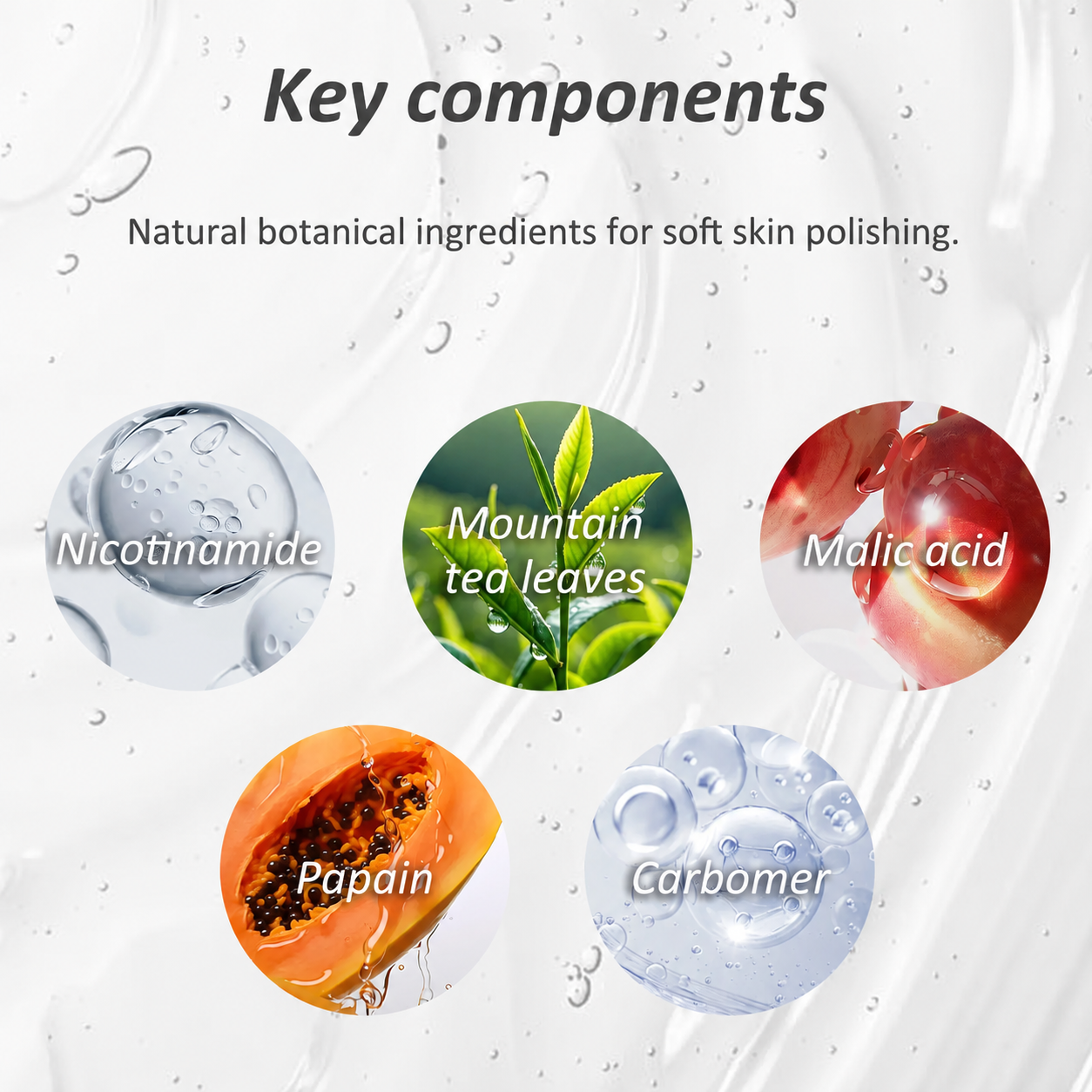 Key exfoliating gel ingredients