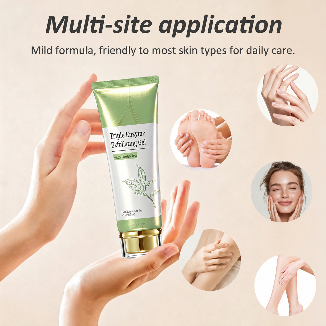 Multi-area exfoliating skin care