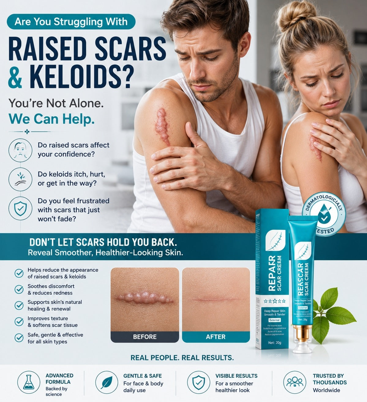 Raised scar and keloid care information